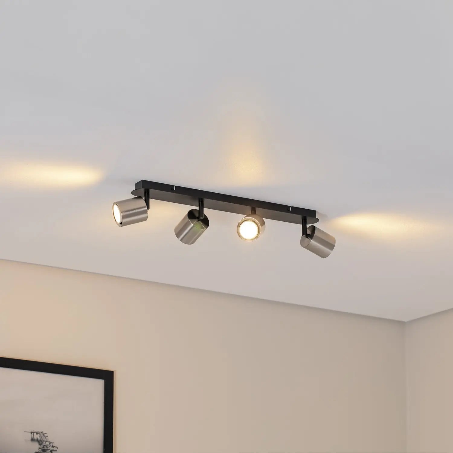 B-Ware Luminex Deckenstrahler Demia Deckenleuchte Lampe Schwarz Nickel Gu10 66cm Stahl - 5907565992373