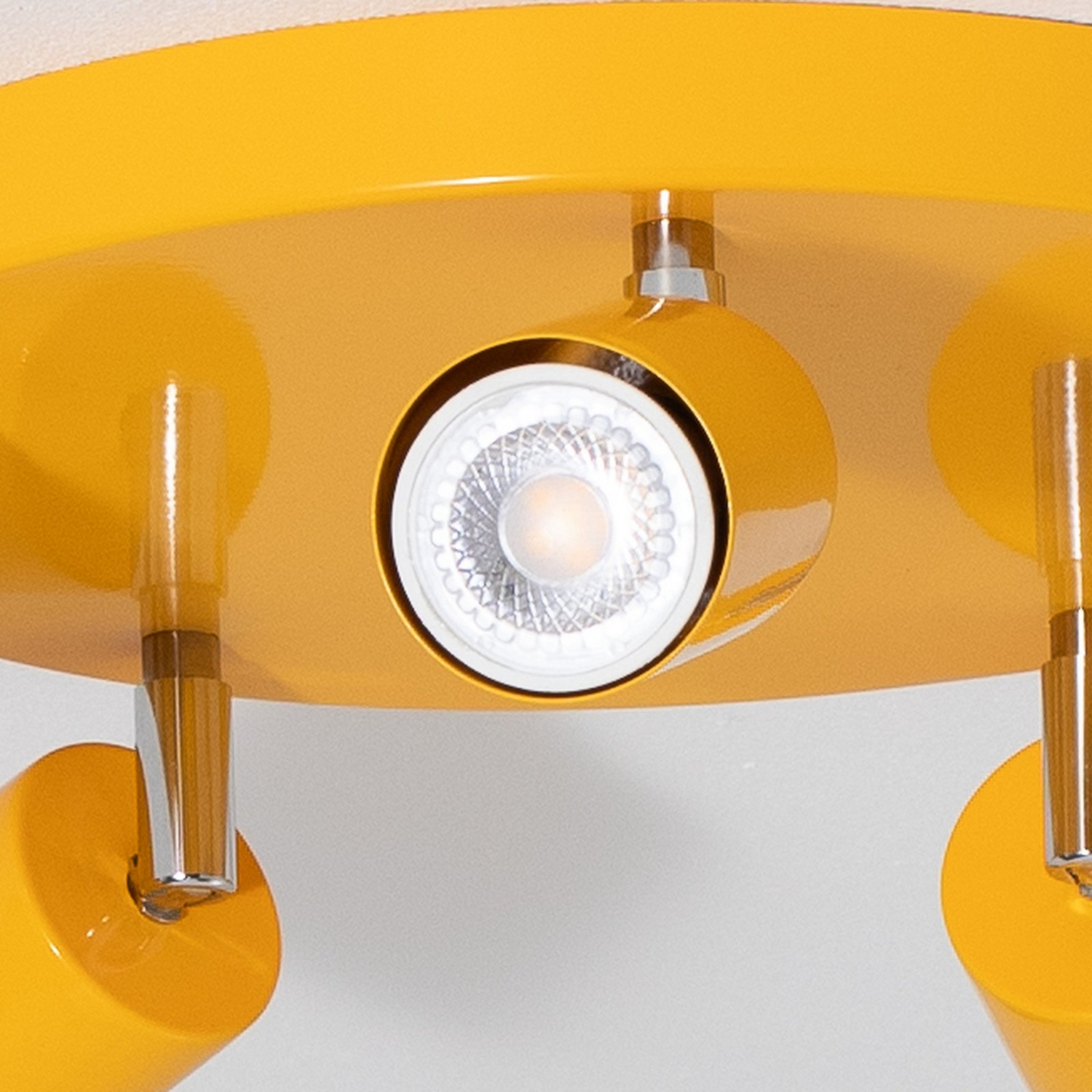 Luminex Fun Deckenstrahler Lampe Deckenleuchte Gelb Gu10 Verstellbar 30cm B-Ware - 5907565992786