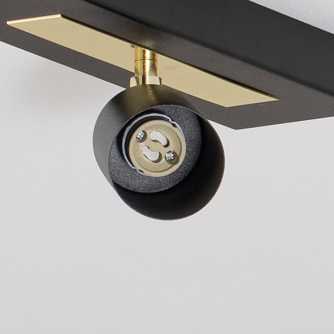 Luminex Deckenstrahler Rodez Schwarz Gold Länge 30 Cm Stahl Lampe Leuchte Spot B-Ware - 5907565916614