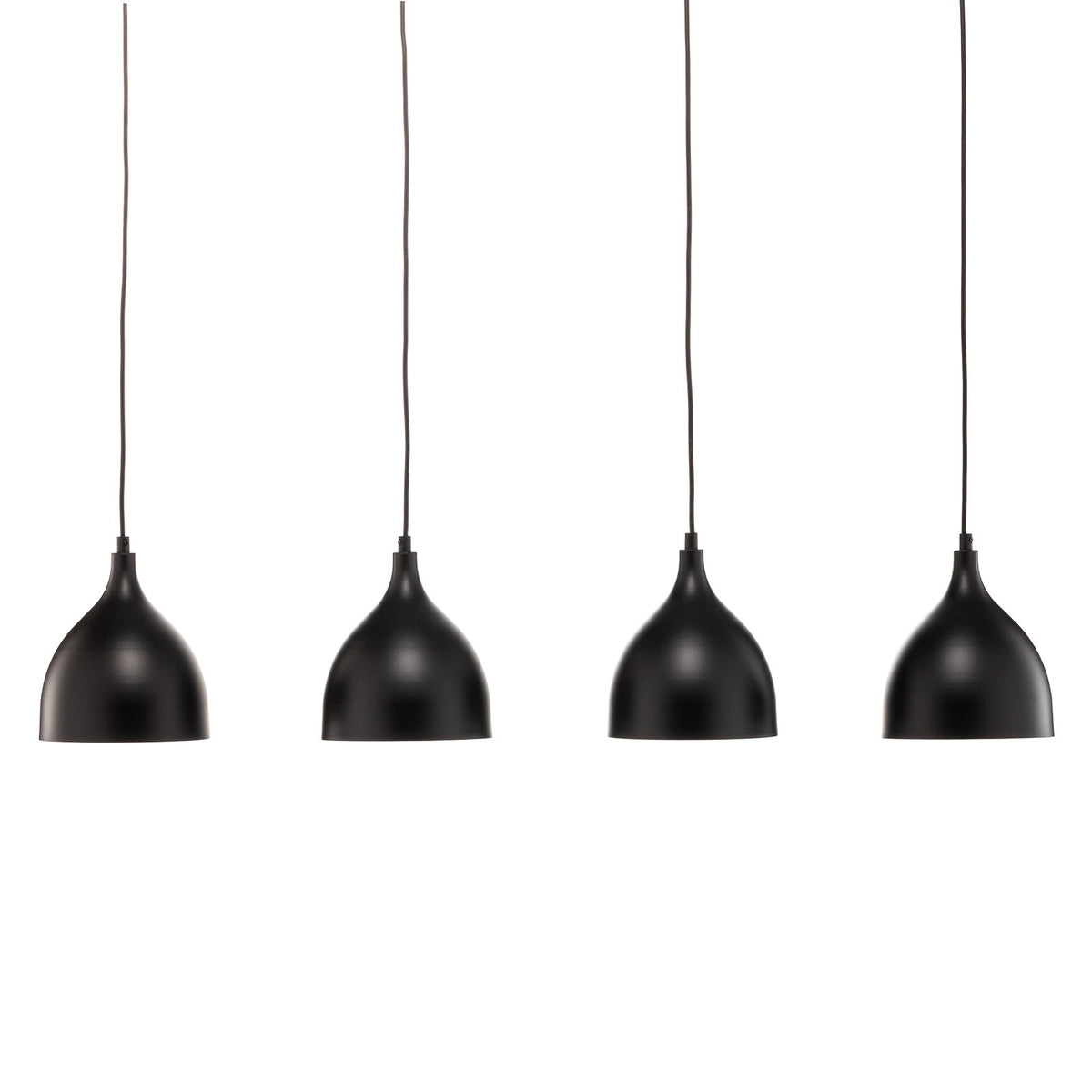 Luminex Hängeleuchte Pendelleuchte Nanu Deckenlampe vierflammig schwarz lang - 5907565918793