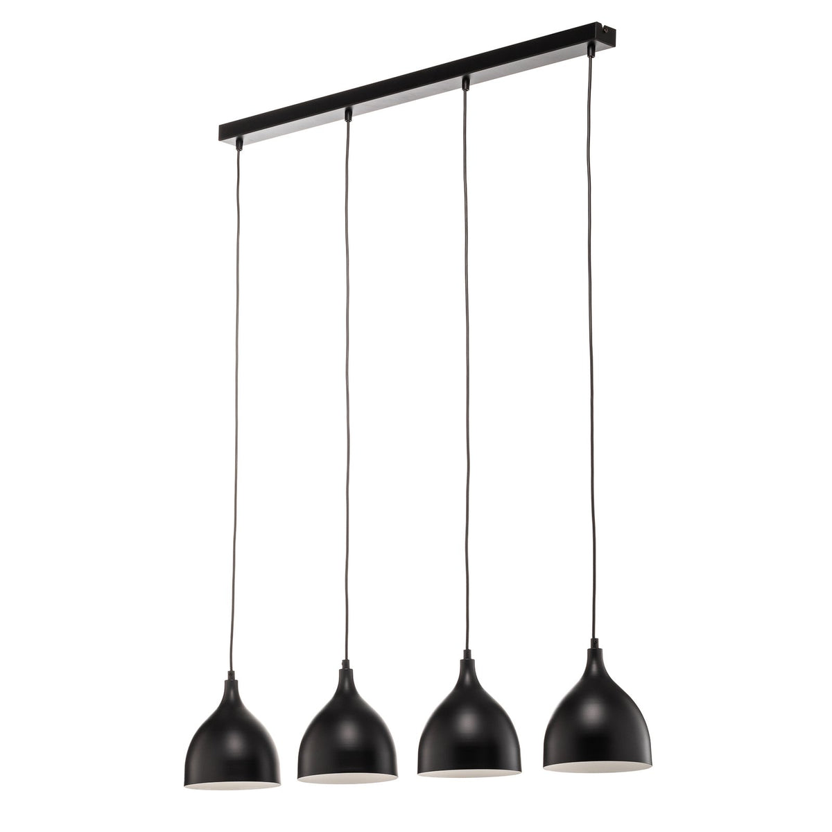 Luminex Hängeleuchte Pendelleuchte Nanu Deckenlampe vierflammig schwarz lang - 5907565918793