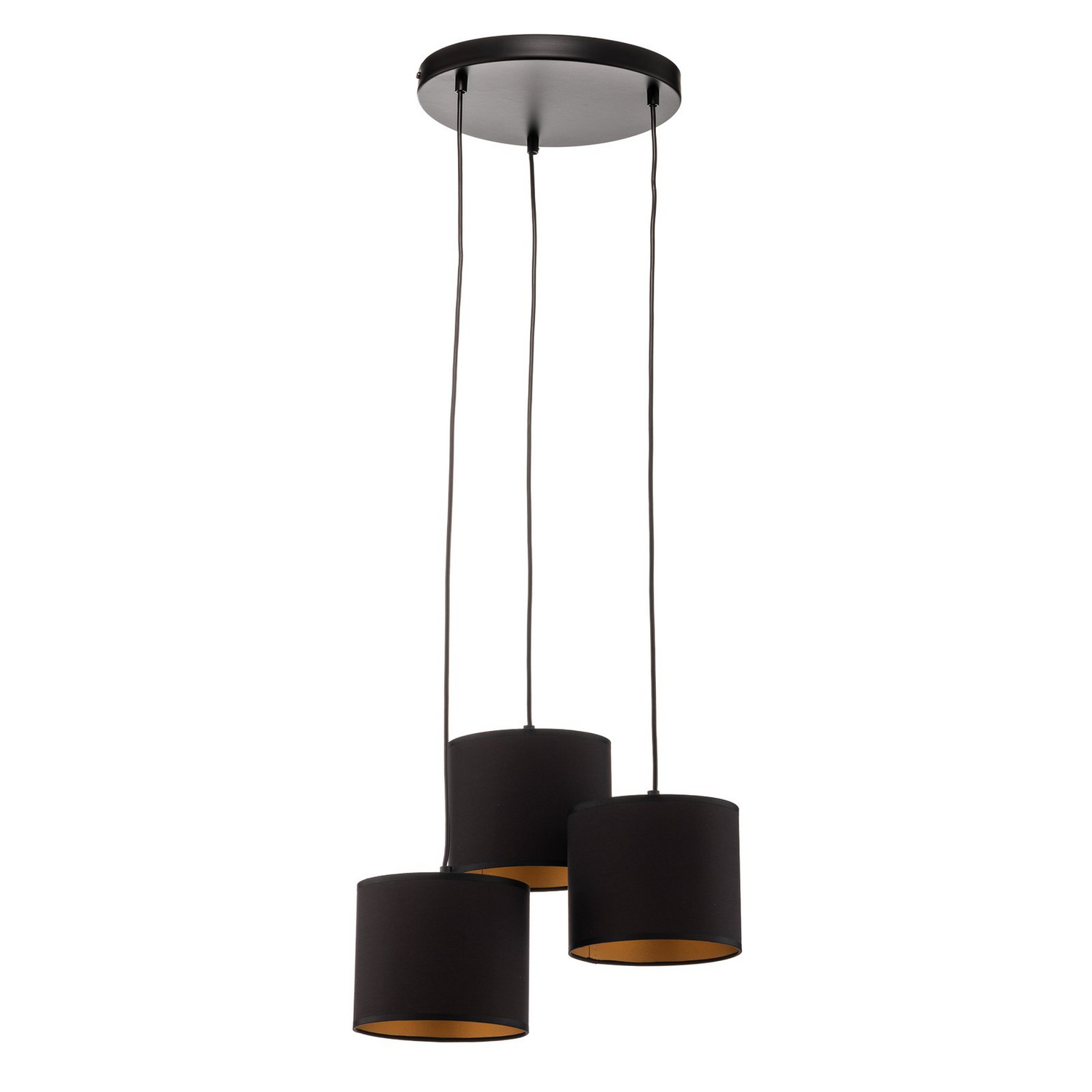 B-Ware Luminex Hängeleuchte Pendellampe Soho Zylindrisch Rund 3fl Blau Gold - 5907565935707