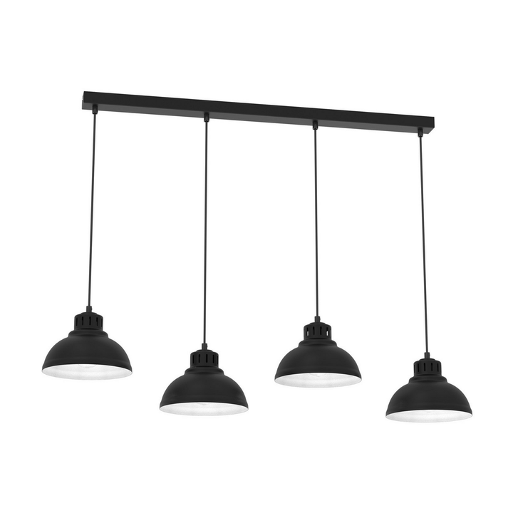 Luminex Hängeleuchte Pendellampe Sven Schwarz Stahl E27 Vierflammig Leuchte B-Ware - 5907565990959