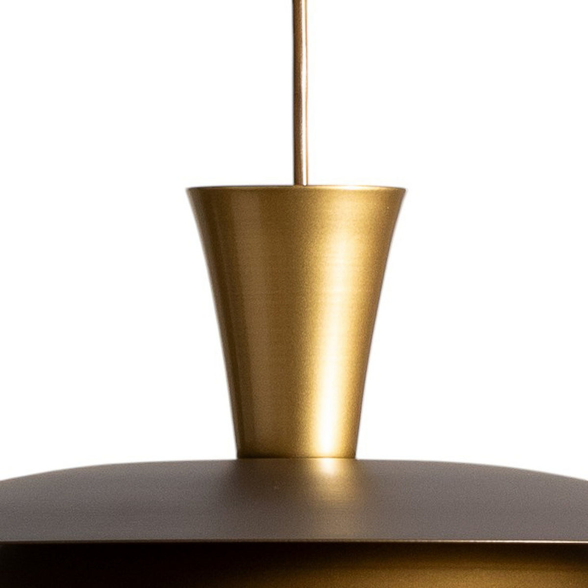 Luminex Pendellampe Hängelampe Plato titanfarben goldfarben Stahl Ø 34 cm E27 - 5907565931709