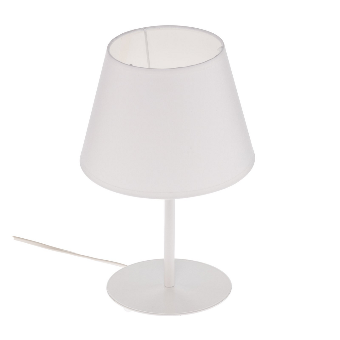 Luminex Soho Tischleuchte Lampe Leuchte E27 Konisch Weiß 33 Cm Metall Textil B-Ware - 5907565934380