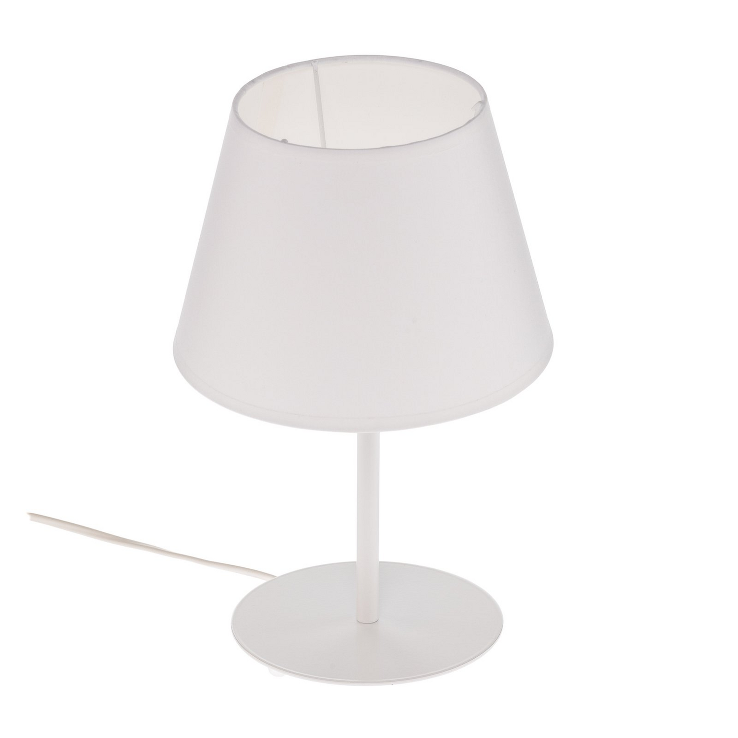 Luminex Soho Tischleuchte Lampe Leuchte E27 Konisch Weiß 33 Cm Metall Textil B-Ware - 5907565934380