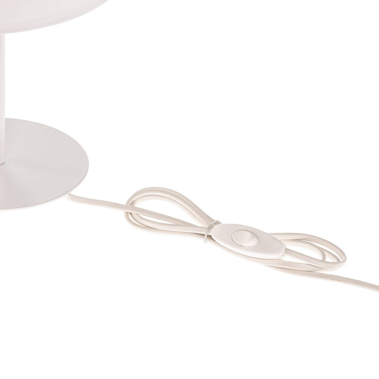 Luminex Soho Tischleuchte Lampe Leuchte E27 Konisch Weiß 33 Cm Metall Textil B-Ware - 5907565934380