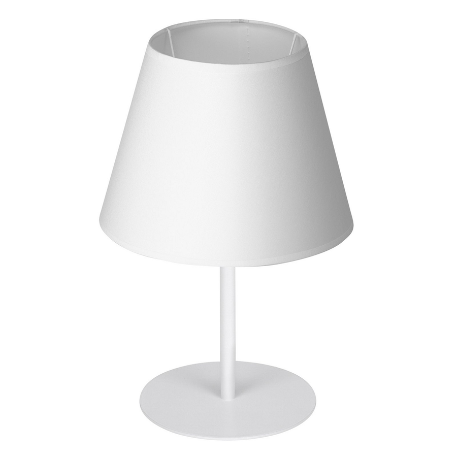 Luminex Soho Tischleuchte Lampe Leuchte E27 Konisch Weiß 33 Cm Metall Textil B-Ware - 5907565934380