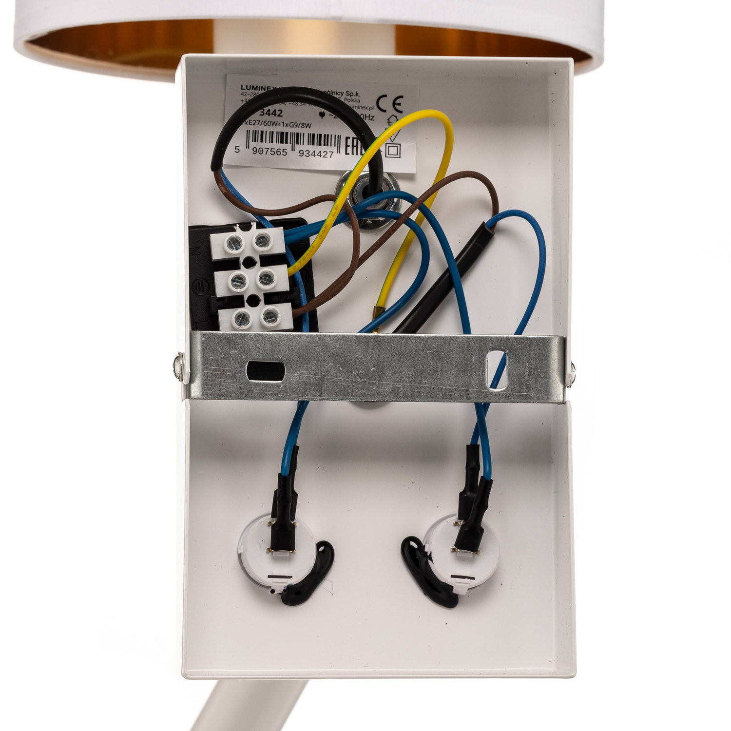 Luminex Wandleuchte Leselicht Soho Zylindrisch Weiß Gold Beleuchtung Lampe Spot B-Ware - 5907565934427