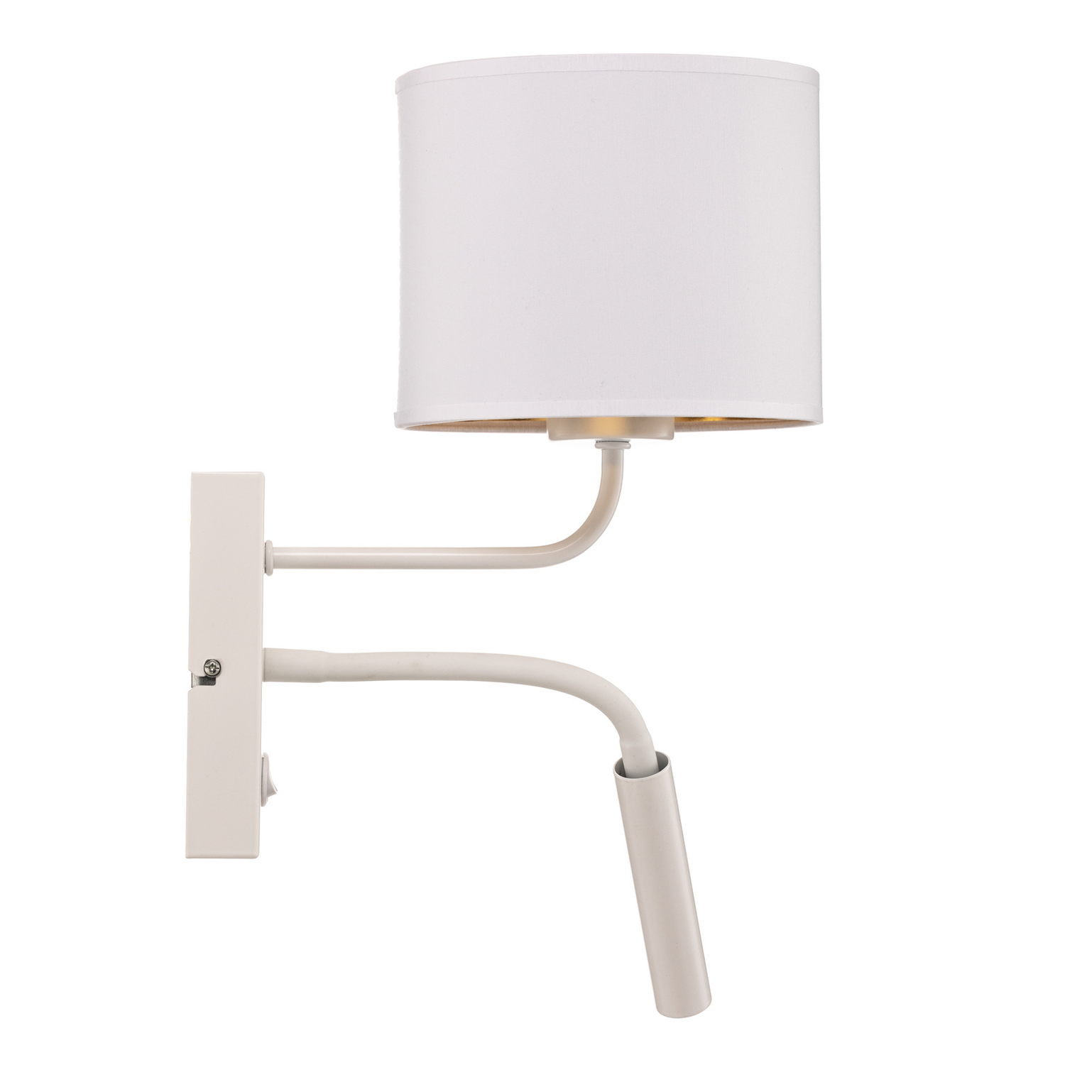 Luminex Wandleuchte Leselicht Soho Zylindrisch Weiß Gold Beleuchtung Lampe Spot B-Ware - 5907565934427