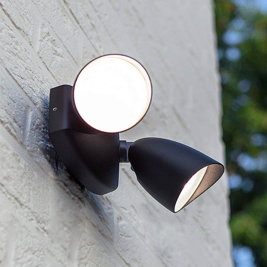Lutec Led Außenstrahler Leuchte Shrimp Außenlampe Ip54 Schwarz Matt B-Ware - 6939412055909