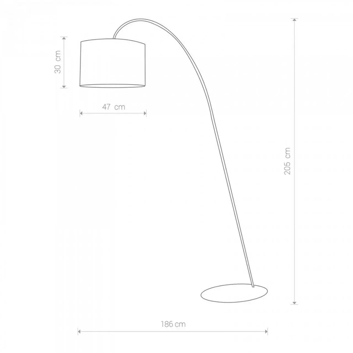 Lyora Alice Schwarze Bogenlampe Stehlampe Stehleuchte Lampe Leuchte Licht B-Ware
