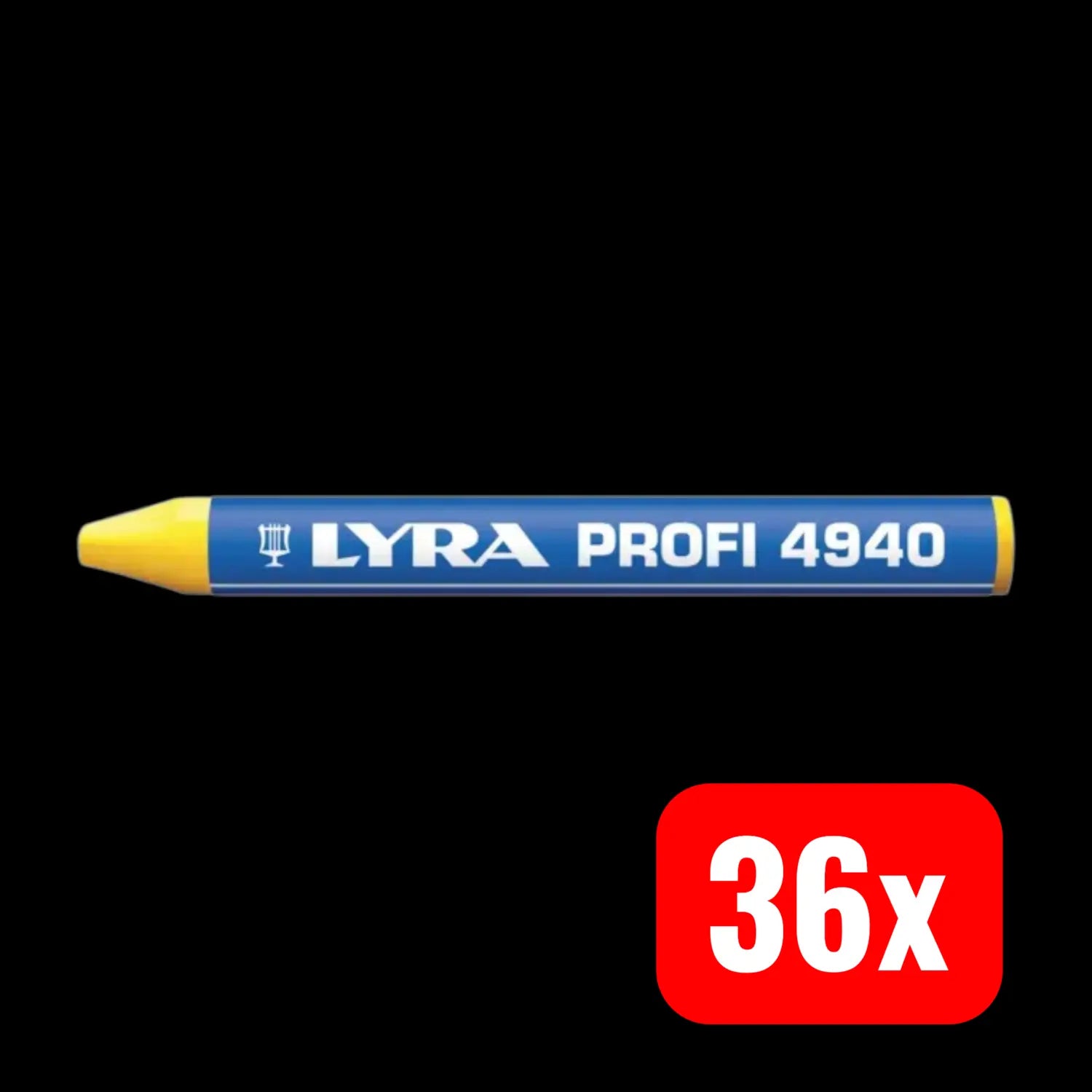 B-Ware Lyra Reifenkreide Universalkreide Kreide Markierung Gelb Schachtel 36 Stück - 4084900551325