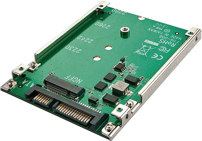 B-Ware Renkforce Schnittstellen Konverter 1x Sata Kombi Stecker 7+15pol.   1x M.2 Ngff  - 4016138896367