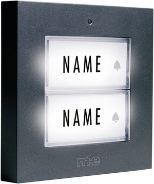 B-Ware M E Modern Electronics Ktb 2 A Klingelplatte Beleuchtet Namensschild 2fach 12 V/1