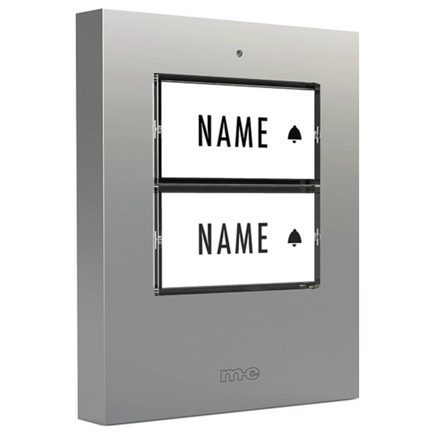 B-Ware M E Modern Electronics Klingeltaster 41422 Beleuchtet Namensschild Silber - 4250109135417