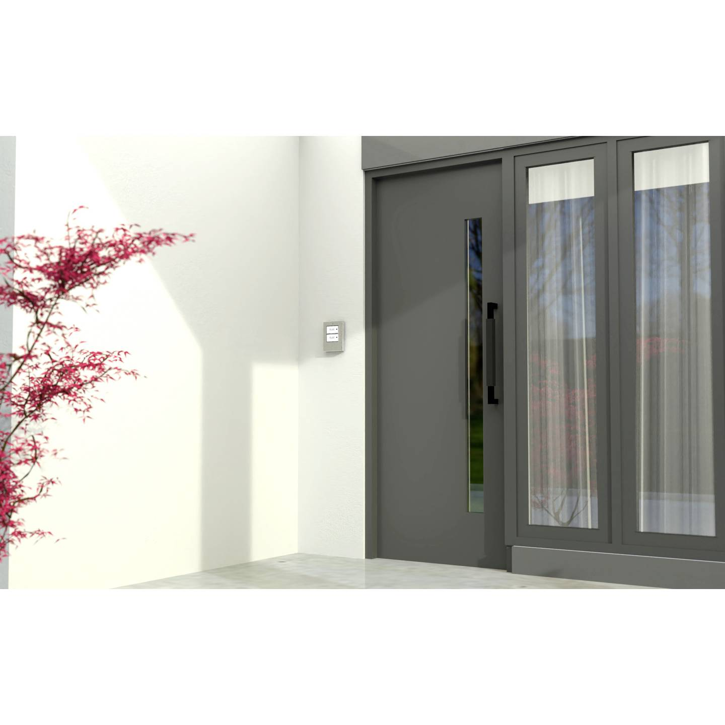 B-Ware M E Modern Electronics Klingeltaster 41422 Beleuchtet Namensschild Silber - 4250109135417