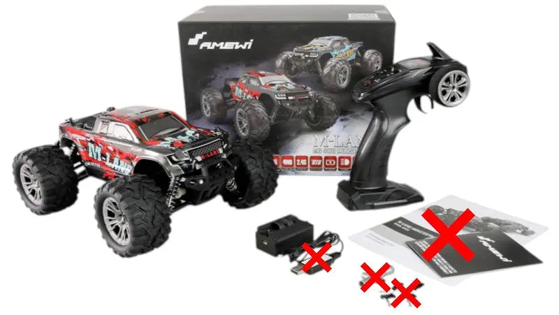 B-Ware Amewi M Land Rot Brushed 1:16 Rc Modellauto Monstertruck Siehe Text/Foto - 4260768517295