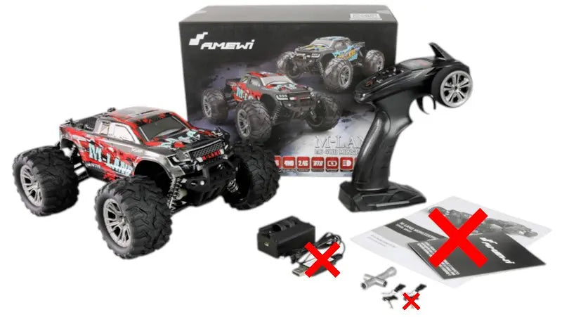 B-Ware Amewi M Land Rot Brushed 1:16 Rc Modellauto Elektro Monstertruck Siehe Text/Foto - 4260768517295