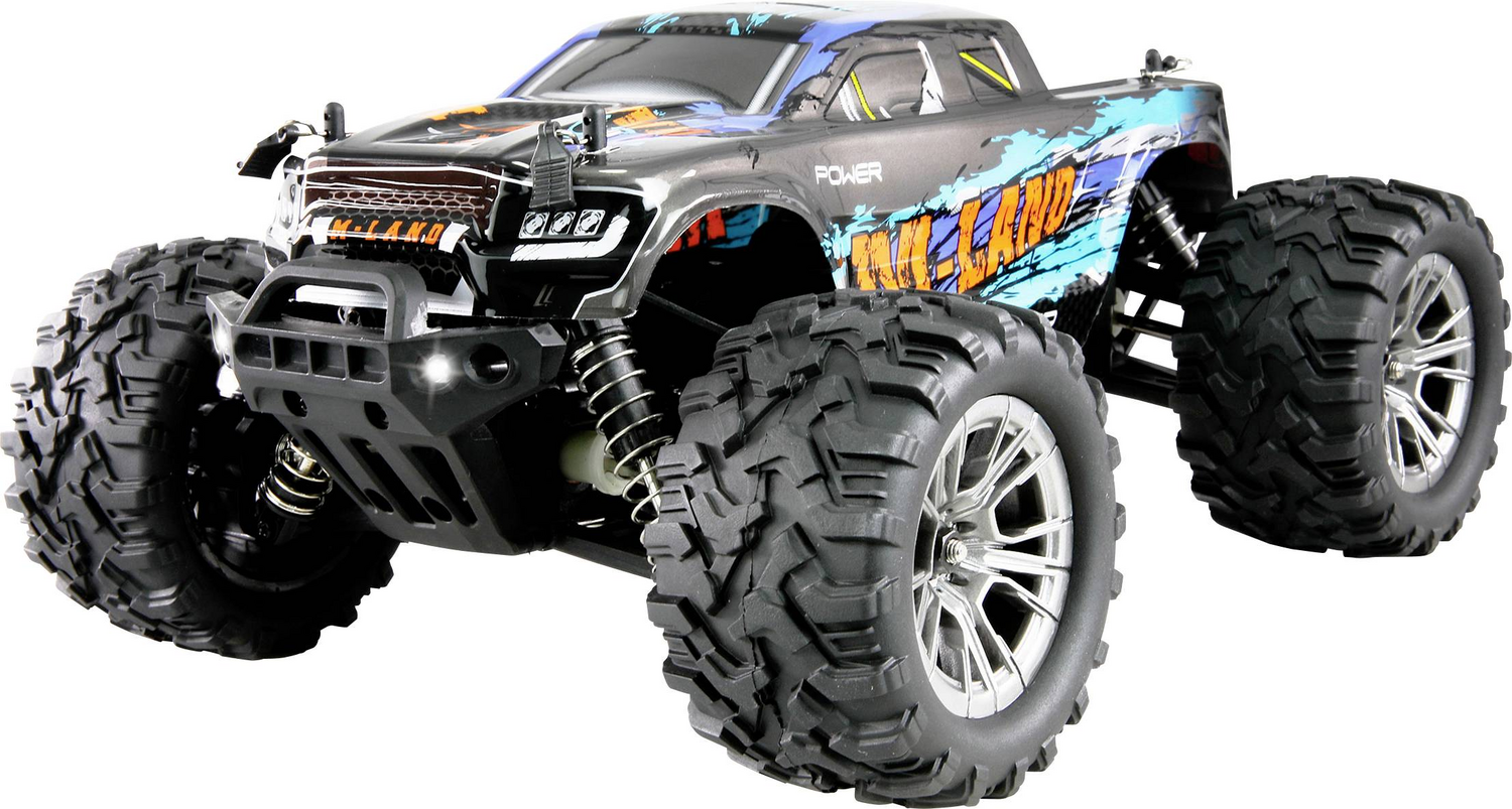 B-Ware Amewi M Land Blau Brushed 1:16 Rc Einsteiger Modellauto Elektro Monstertruck - 4260768517301