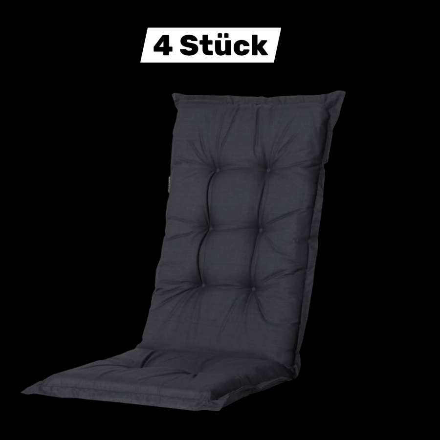 Madison Hochlehnerauflage Sitzpolster Gartenstuhlauflage 123×50 Cm 4 Stück B-Ware - 8713229115326