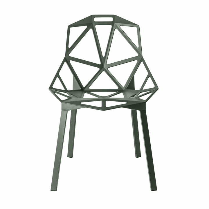 B-Ware Magis Chair One Stapelstuhl Stuhl Esszimmerstuhl Küchenstuhl Essstuhl Graugrün - 28050038067250