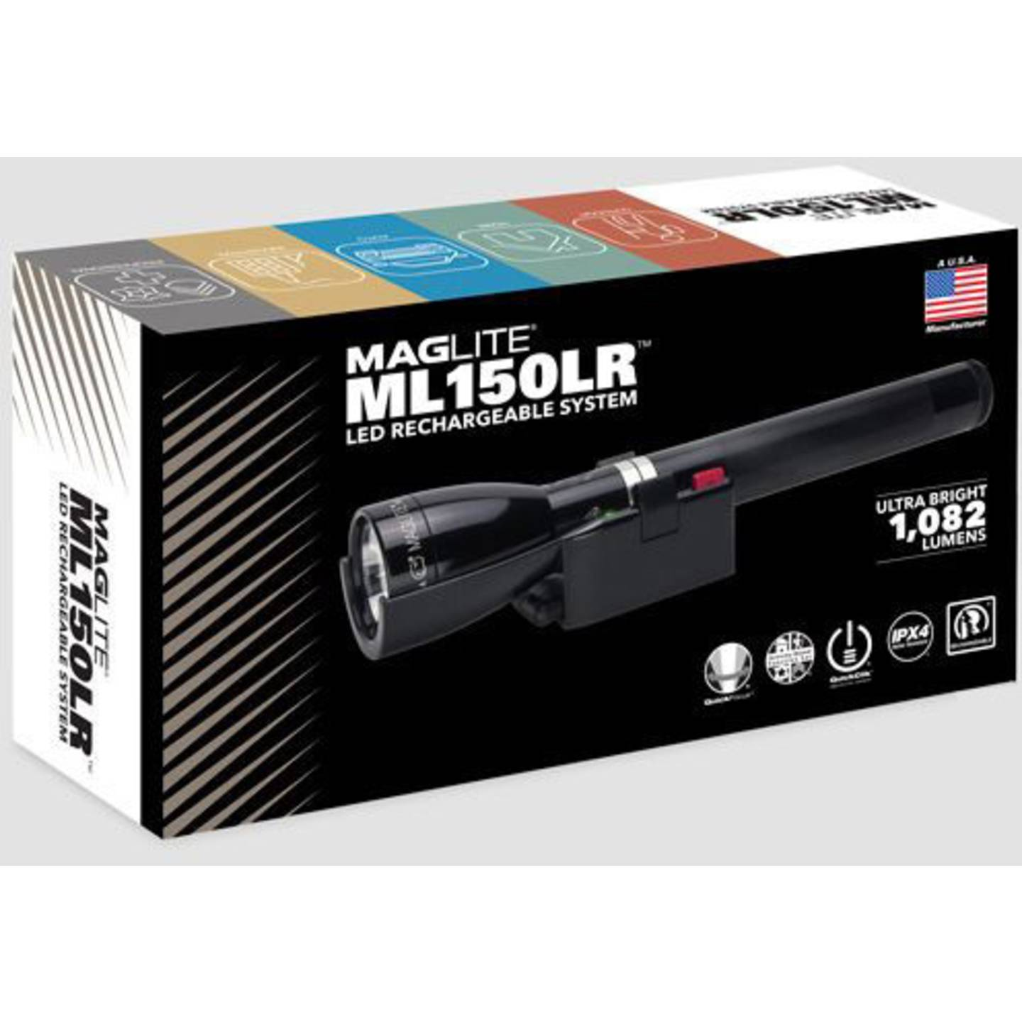 B-Ware Mag Lite Ml150 Lrx Taschenlampe Leuchte Led Schwarz Akku Ladestation 1082 Lumen - 38739850993