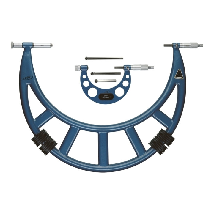Mahr Bügelmessschraube Mikrometer Messschraube 300 400mm Hartmetall Holzetui B-Ware