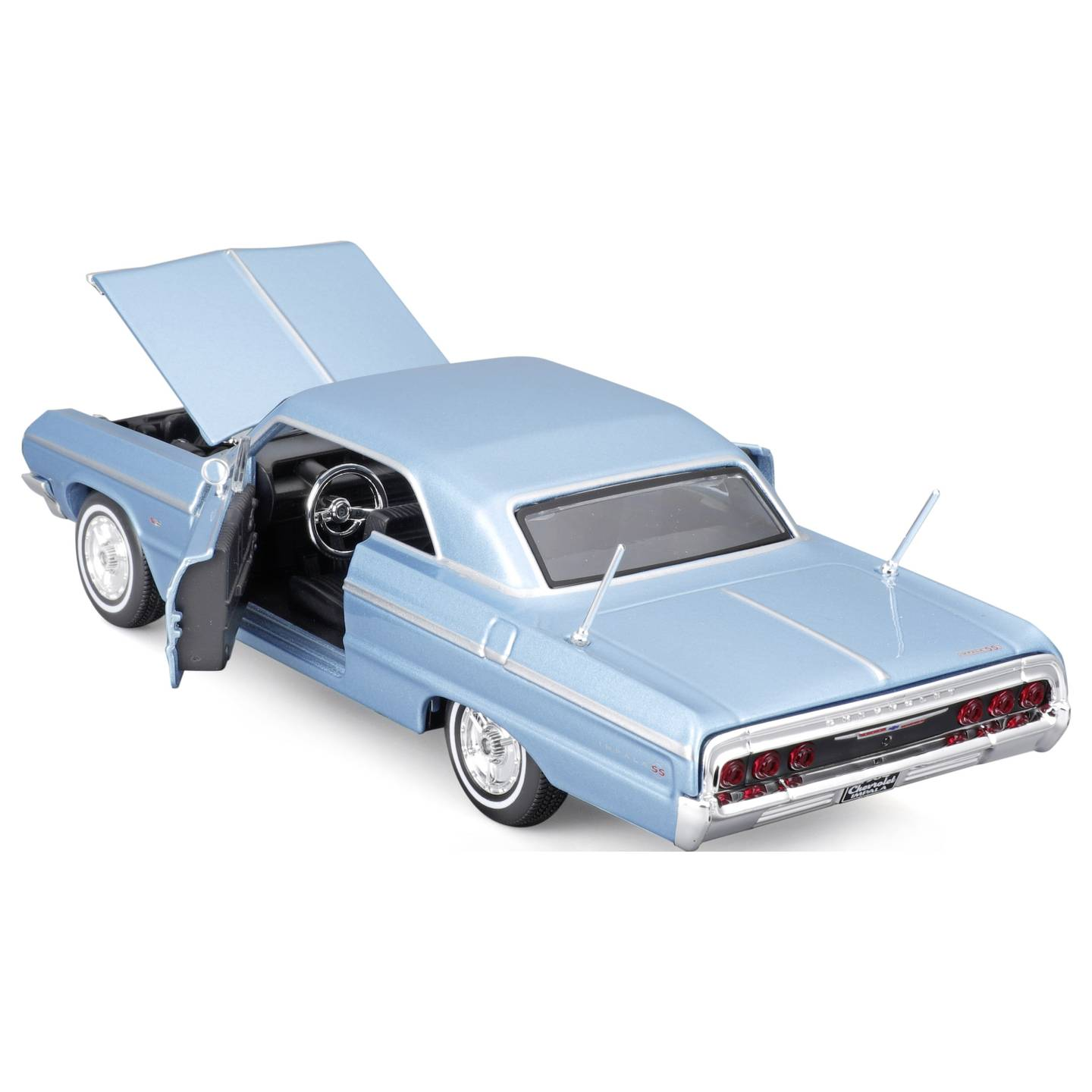 B-Ware Maisto Modellauto Fahrzeug Chevrolet Impala 1964 Blau 1:24 Oldtimer Sammler - 90159329084