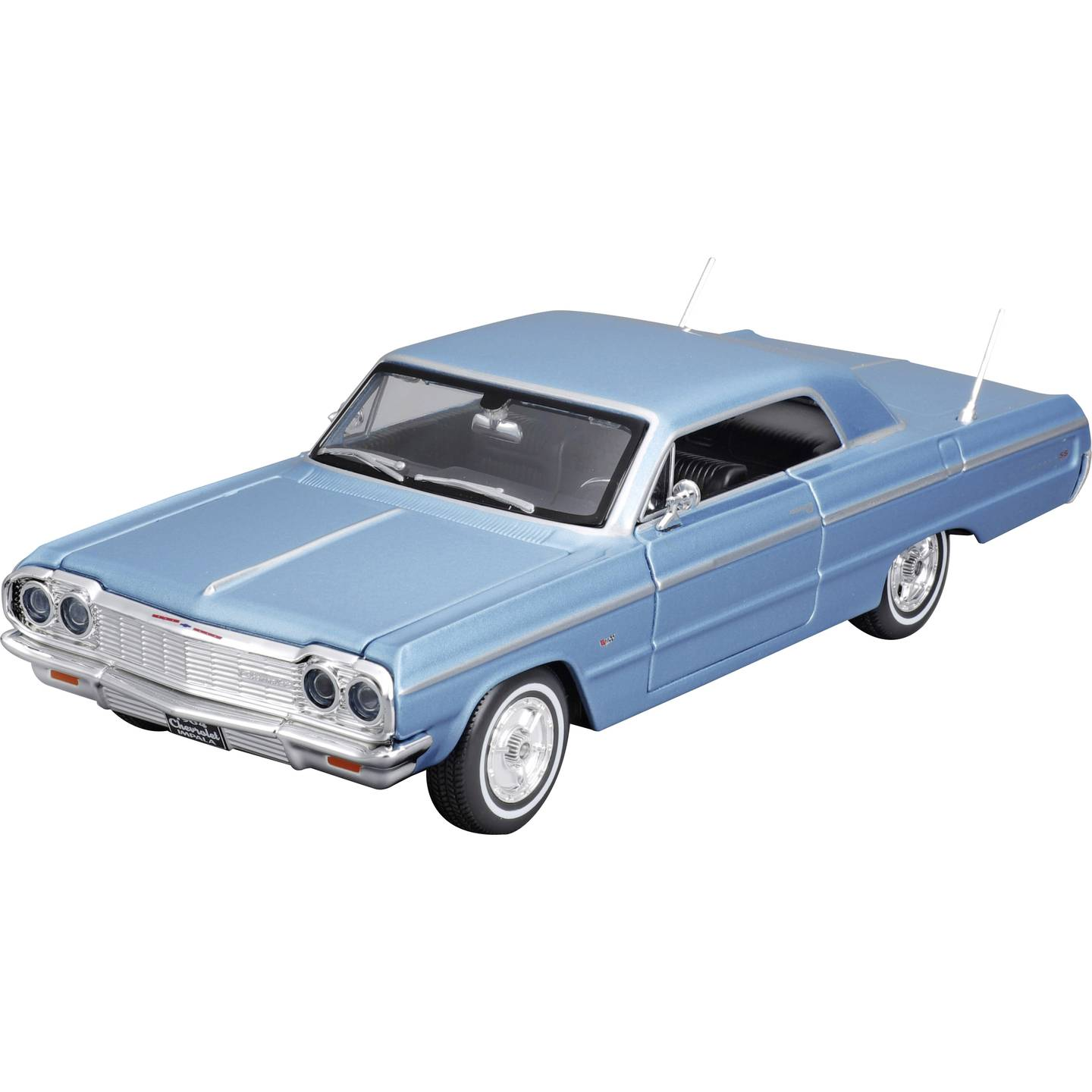 B-Ware Maisto Modellauto Fahrzeug Chevrolet Impala 1964 Blau 1:24 Oldtimer Sammler - 90159329084