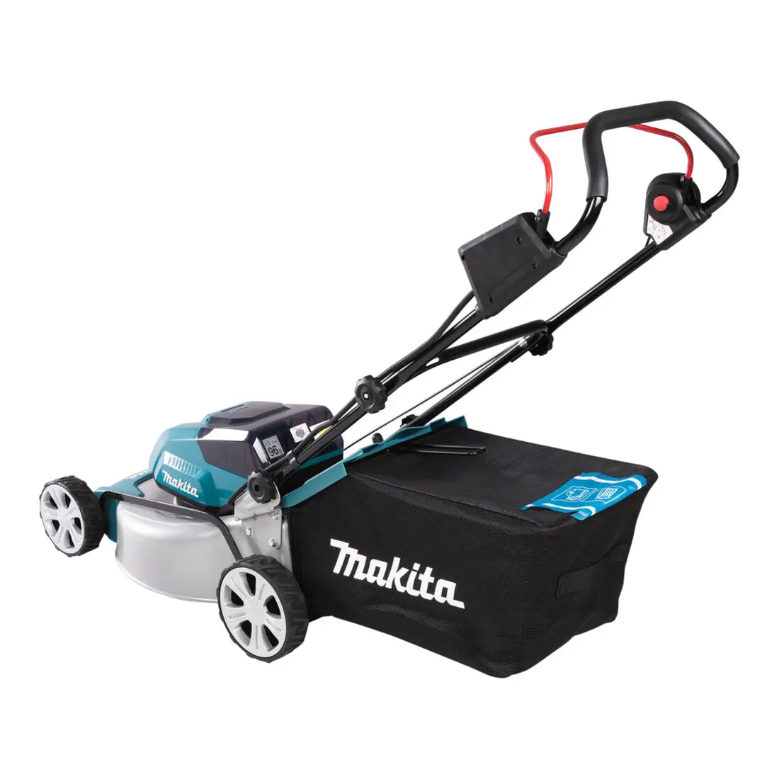 B-Ware Makita Rasenmäher Akku Mäher Grasfangkorb Sichelmesser Mulchkeil Ladegerät Akkus - 88381767088
