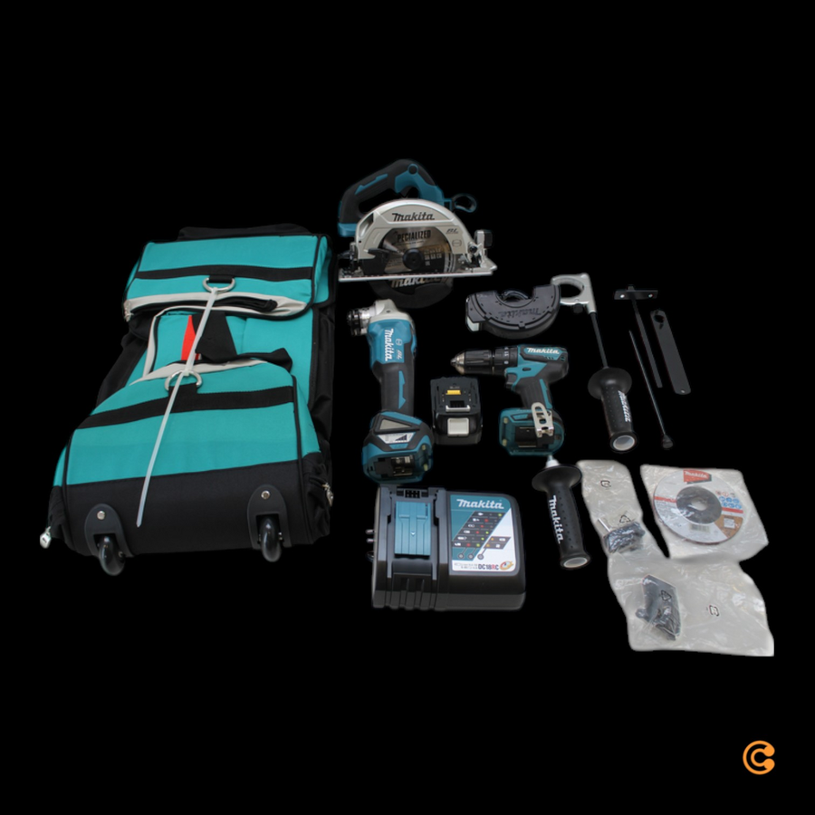 Makita Akku Spezialset Dlx5067 Tx1 Schlagbohrschrauber Winkelschleifer Siehe Text B-Ware - 88381737722