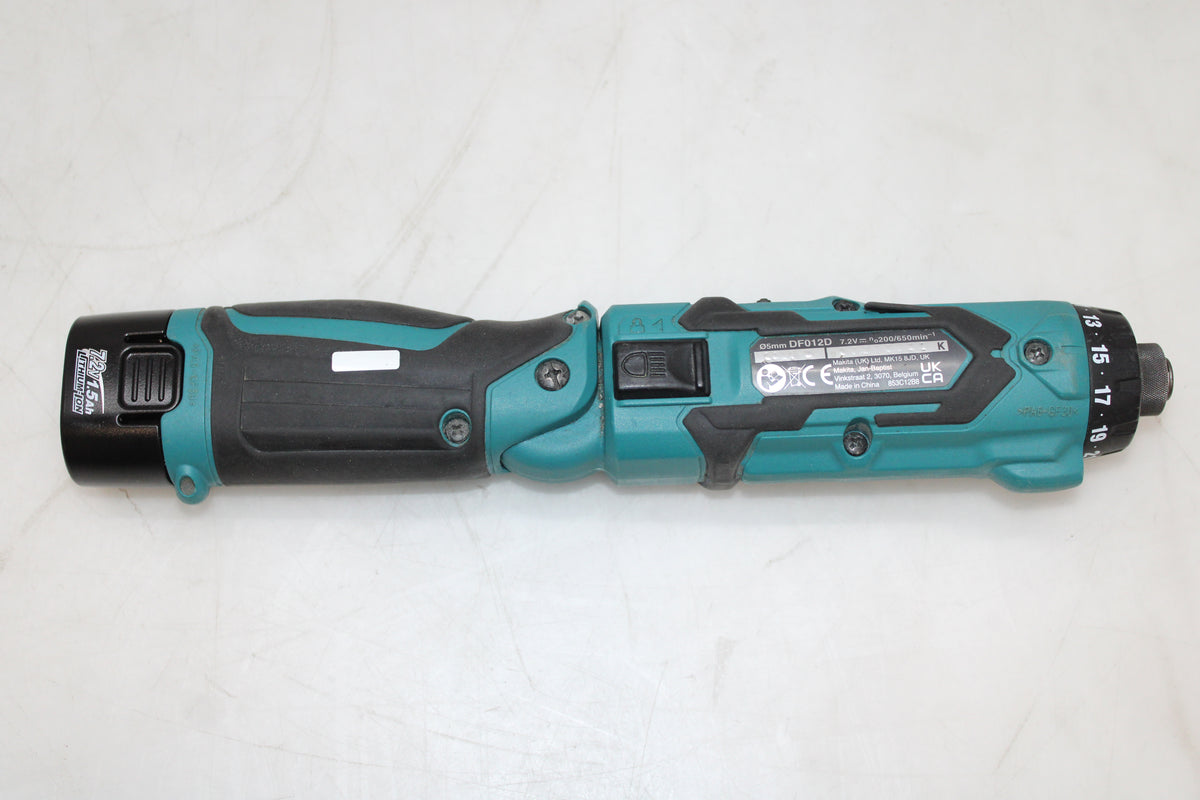 Makita Akku-Knickschrauber DF012DSE 7.2V 1.5Ah Li-Ion 2-Gang inkl. 2. Akku - 0088381838009