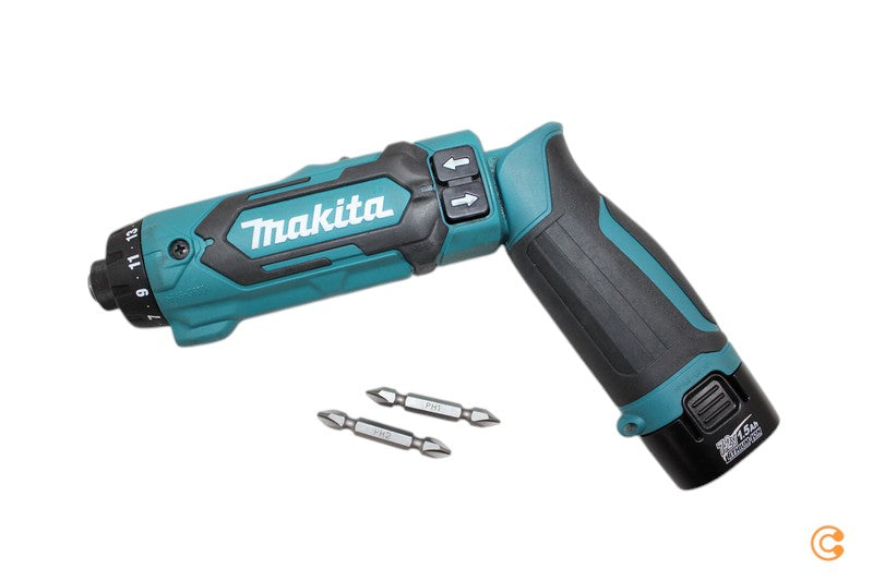 Makita DF012DSE Akku-Knickschrauber 7.2 V  Li-Ion 2. Akku Koffer SIEHE TEXT/FOTO - 0088381838009