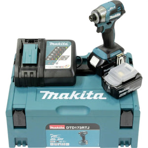 B-Ware Makita Akku Schlagschrauber Drehschrauber 18 V Set Makpac Einhängebügel 2 Akkus