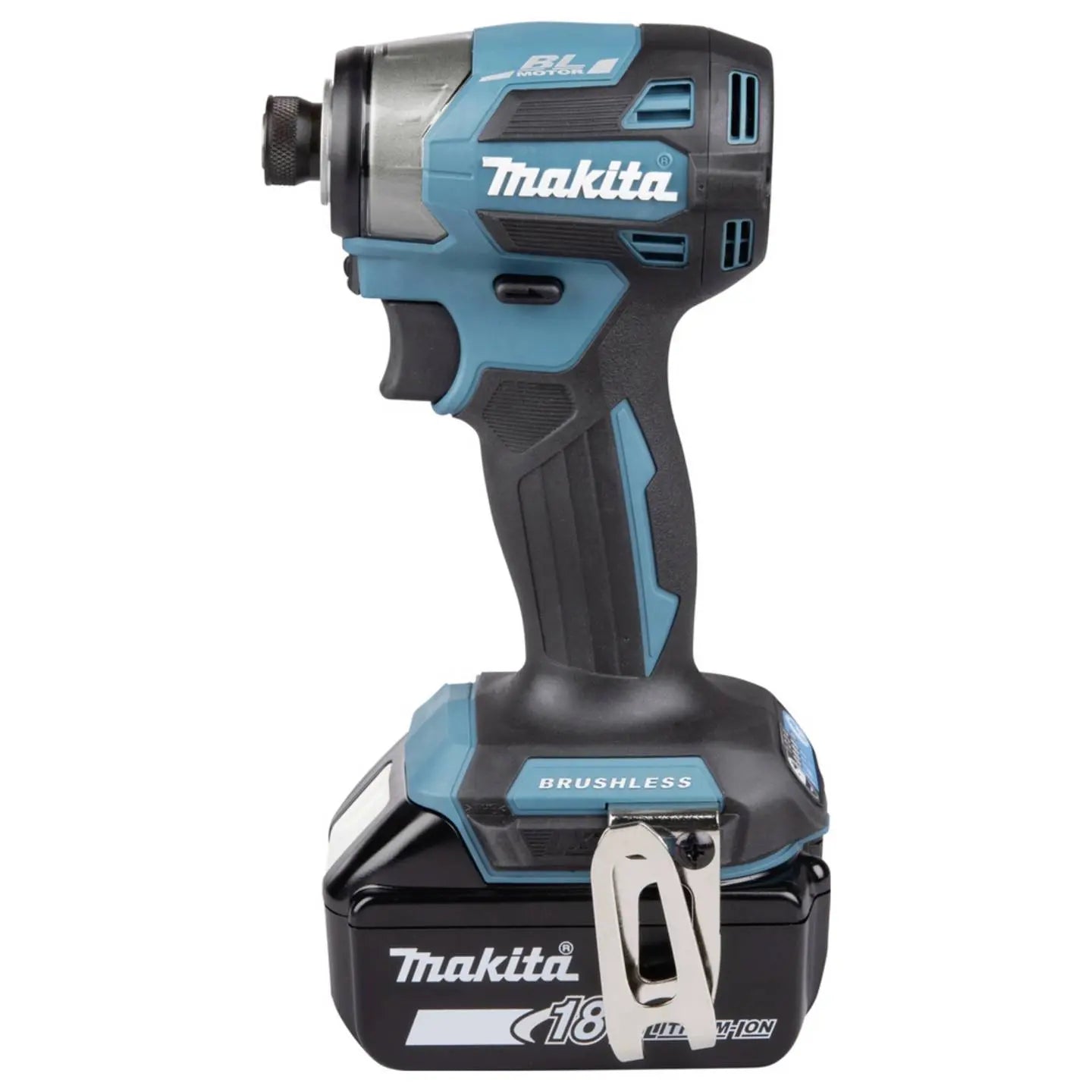 B-Ware Makita Akku Schlagschrauber Drehschrauber 18 V Set Makpac Einhängebügel 2 Akkus - 197050001344