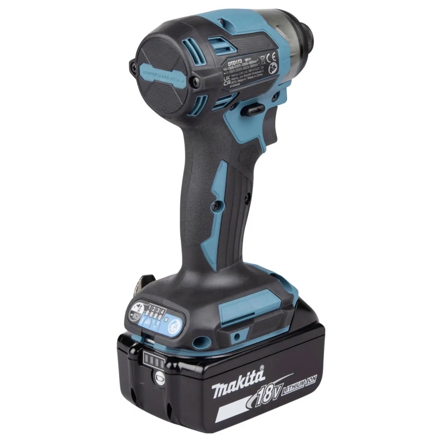 B-Ware Makita Akku Schlagschrauber Drehschrauber 18 V Set Makpac Einhängebügel 2 Akkus - 197050001344