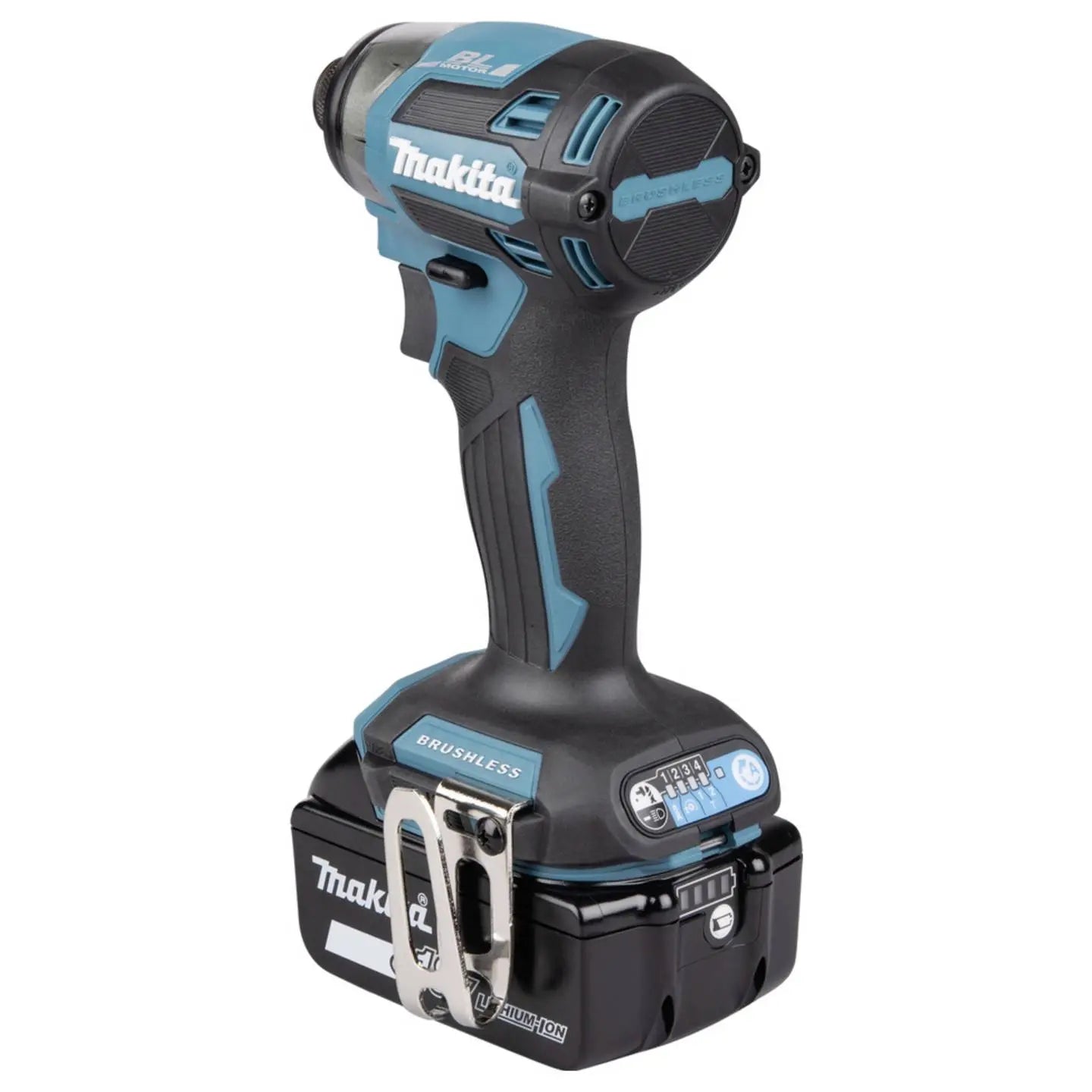B-Ware Makita Akku Schlagschrauber Drehschrauber 18 V Set Makpac Einhängebügel 2 Akkus - 197050001344