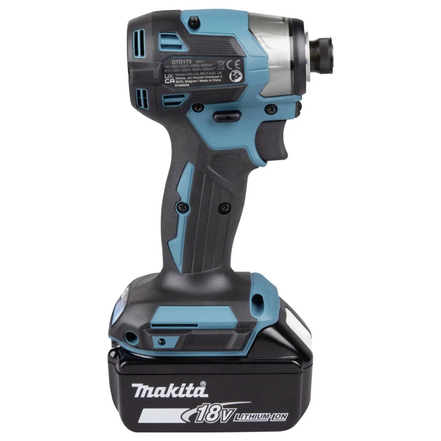 B-Ware Makita Akku Schlagschrauber Drehschrauber 18 V Set Makpac Einhängebügel 2 Akkus - 197050001344