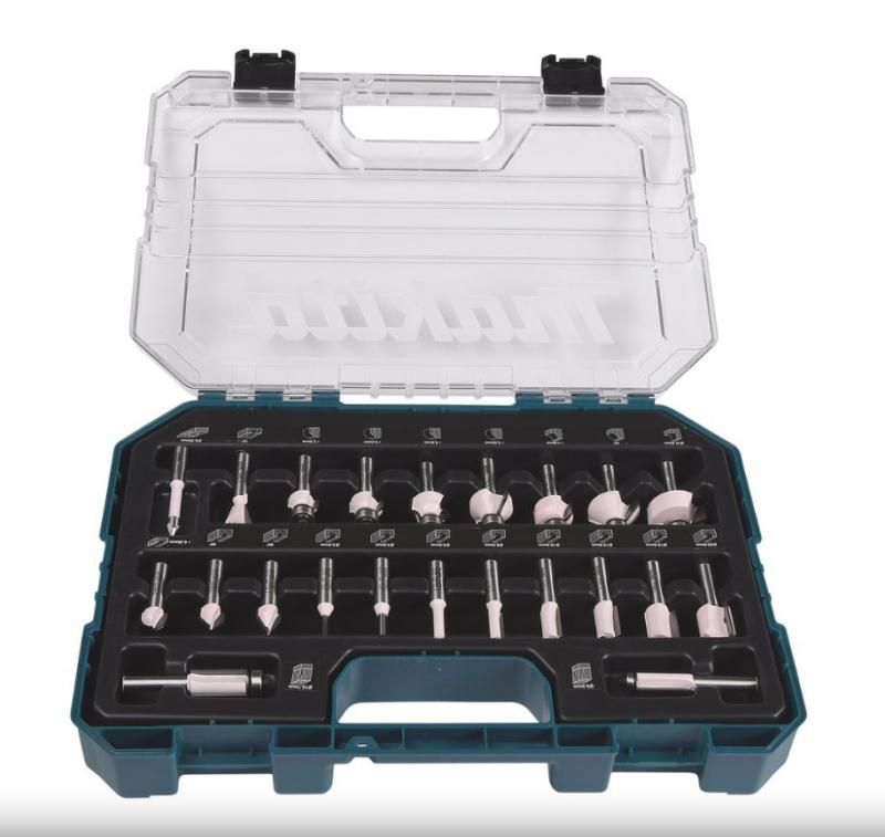Makita Fräser Set Werkzeugset Fräswerkzeug Holzarbeiten 22 Teilig 8mm Hm B-Ware
