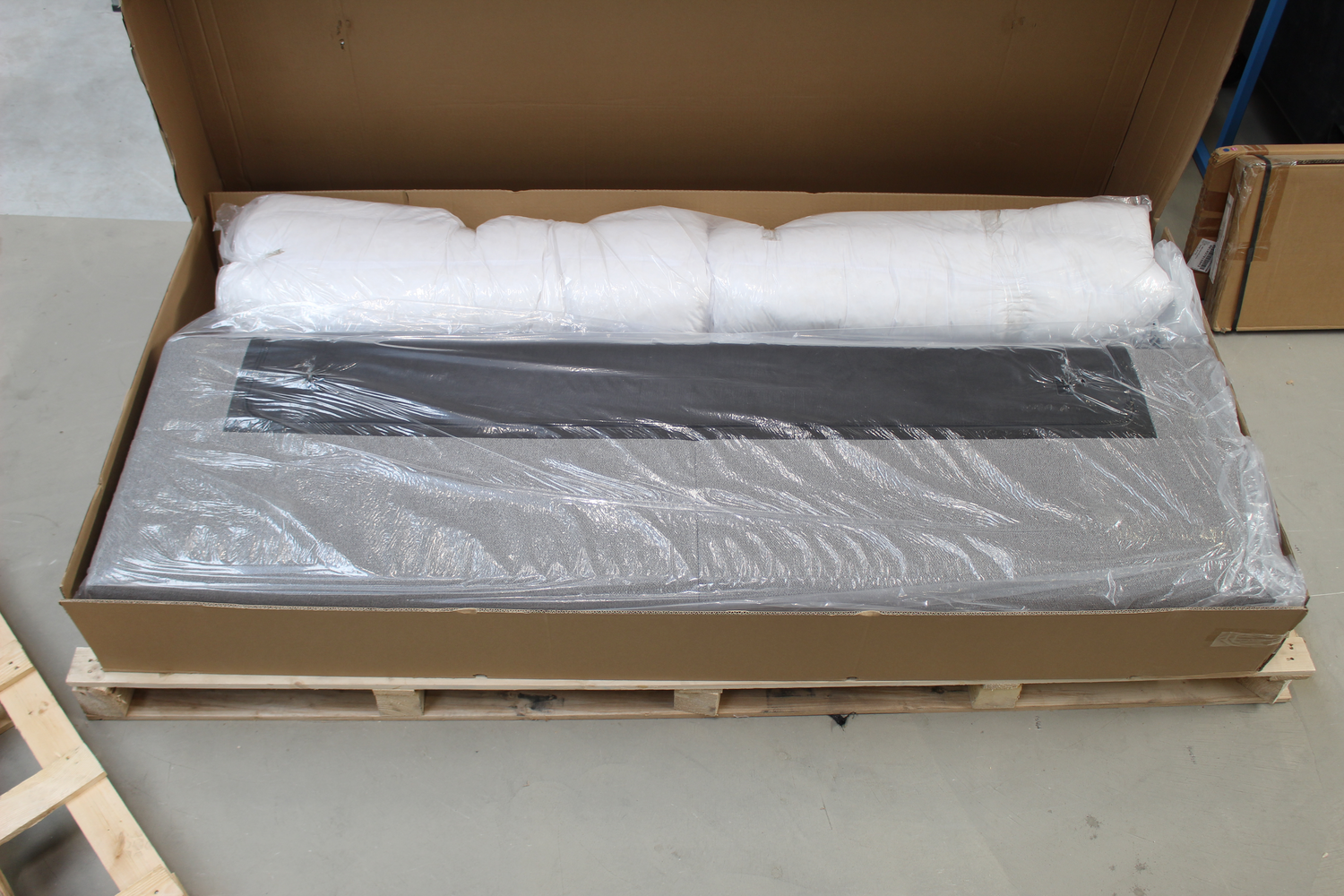 B-Ware Innovation Living Rückenlehne Kissensatz Malloy Schlafsofa Set 200x60x24 Cm Grau - 5700111063103