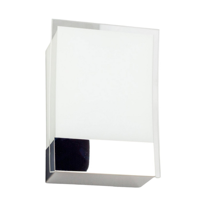 Lindby Malthe Wandleuchte Wandleuchte Lampe Leuchte E27 Glas Metall Weiß Chrom B-Ware - 6291105706438