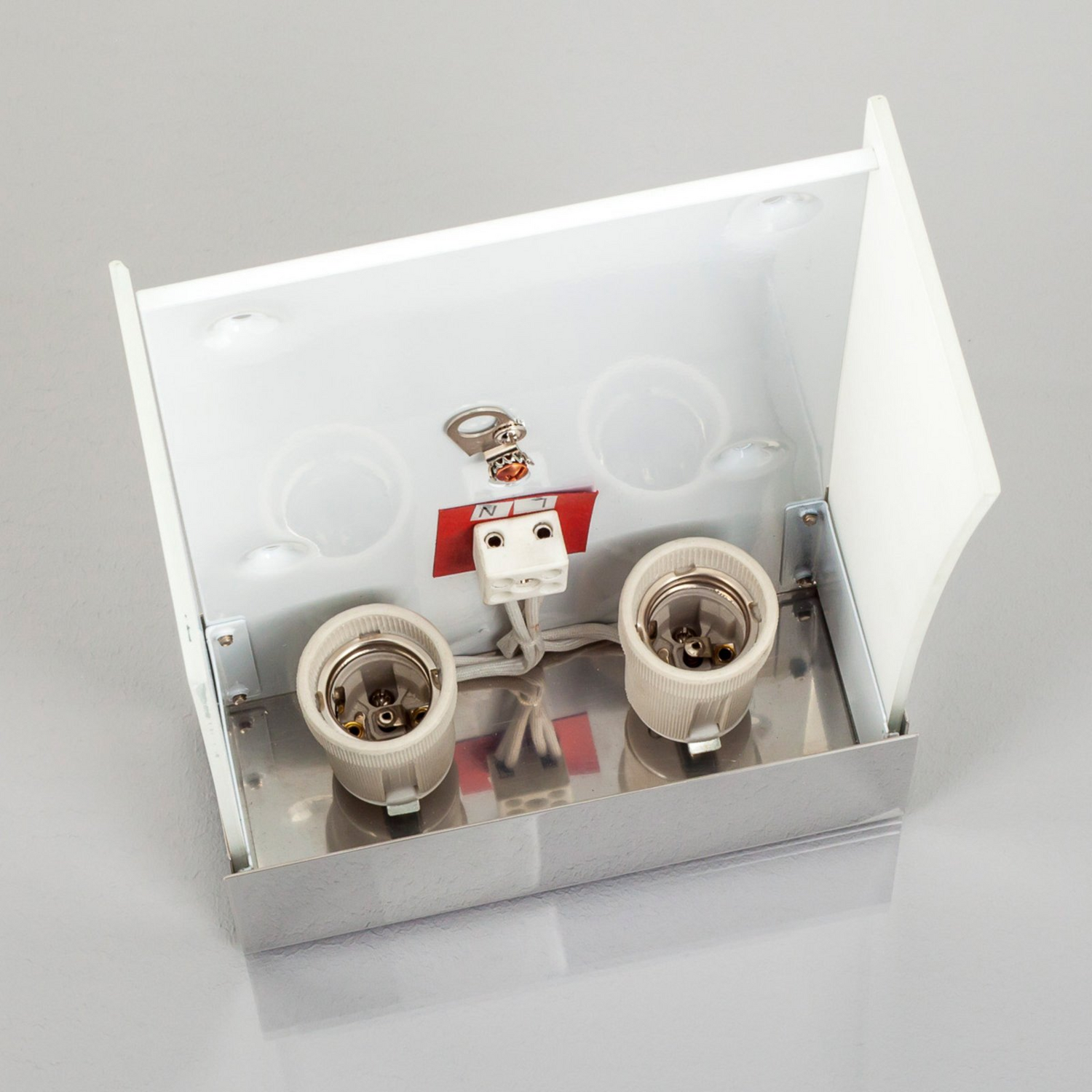 Lindby Malthe Wandleuchte Wandleuchte Lampe Leuchte E27 Glas Metall Weiß Chrom B-Ware - 6291105706438