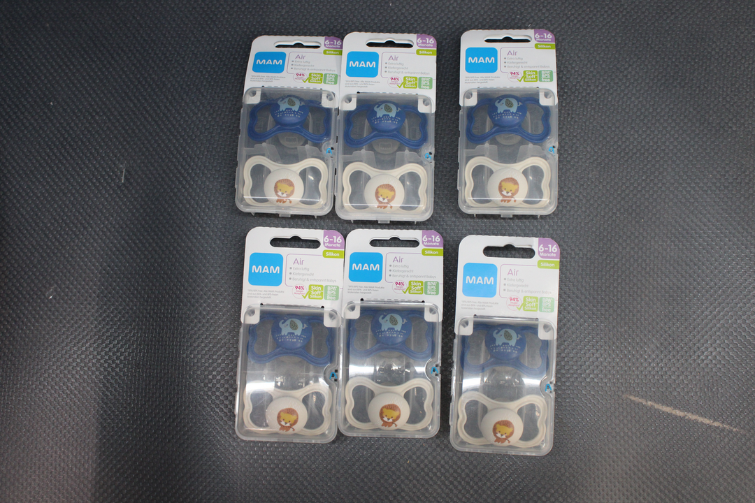 Mam Air Schnuller 2 St. Silikon 6 16 Monate Elefant Löwe Baby 6 Sets B-Ware - 4042894713464