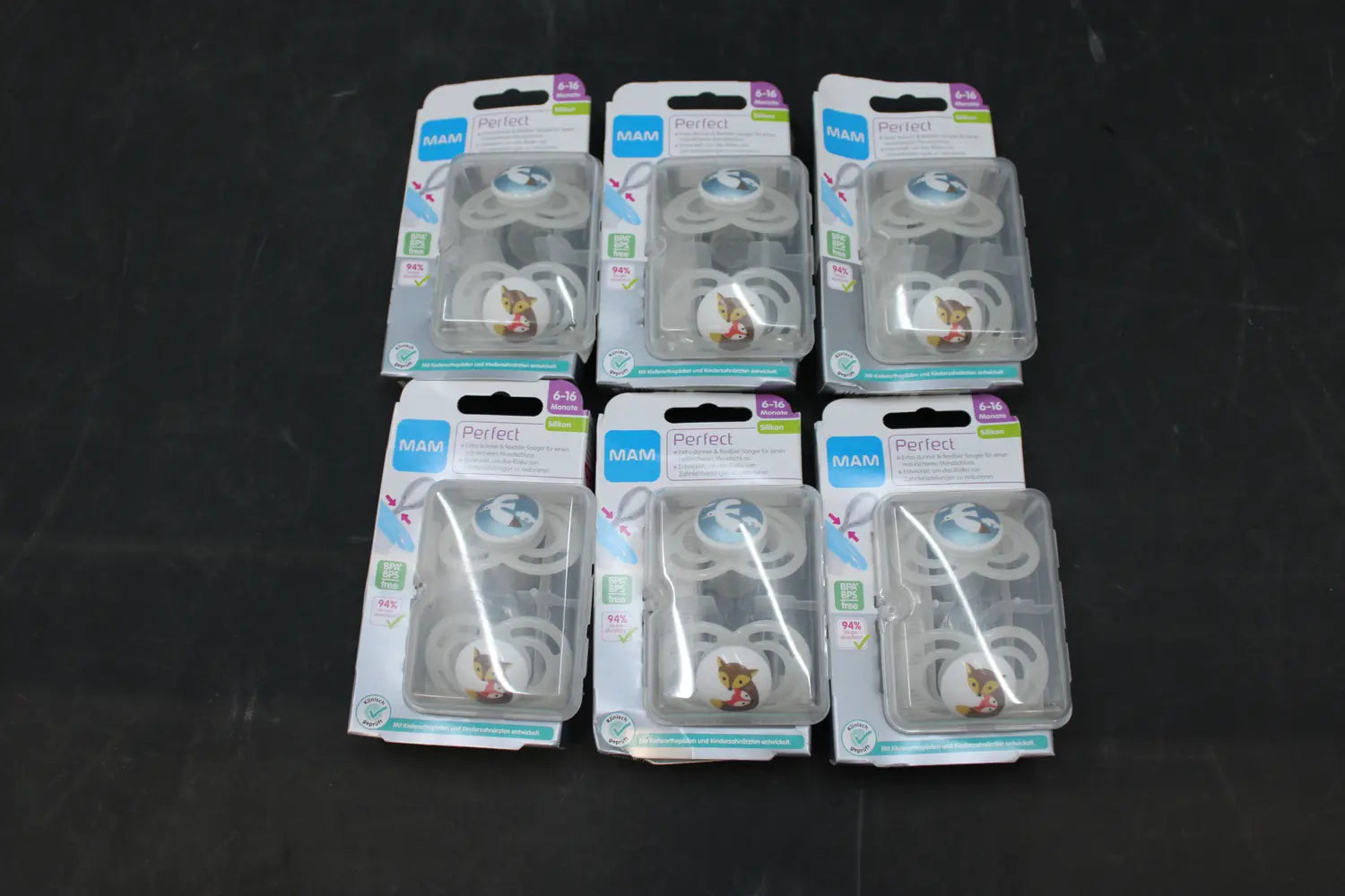 B-Ware Mam Perfect Silikonschnuller Schnuller Baby 16+ Monate Silikon 6 Stück - 4042894711897