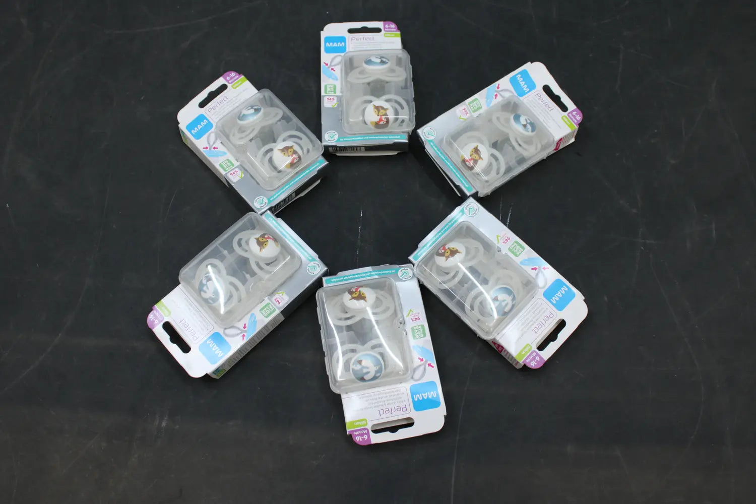 B-Ware Mam Perfect Silikonschnuller Schnuller Baby 16+ Monate Silikon 6 Stück - 4042894711897