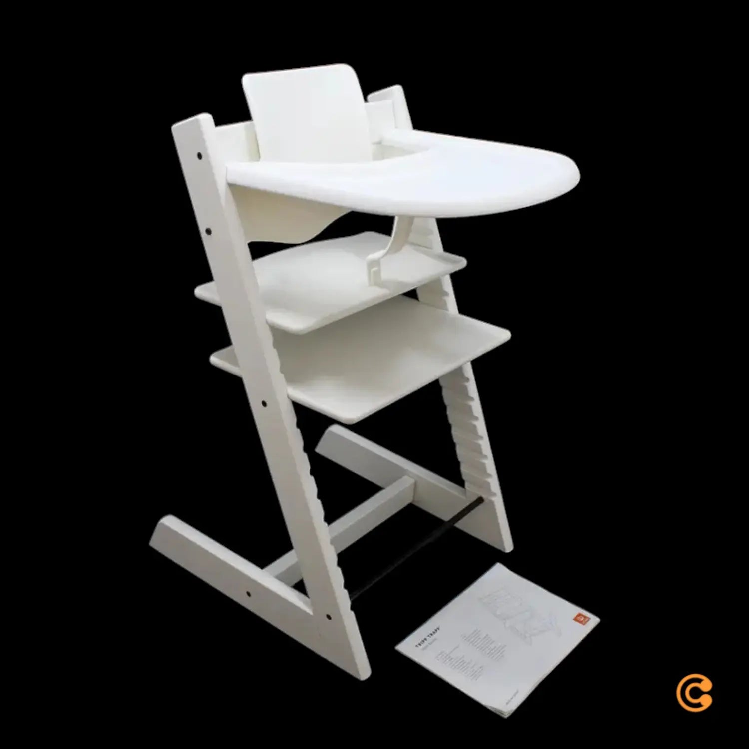 B-Ware Stokke Hochstuhl Set Tripp Trapp Kinderstuhl Weiß Baby Set Tablett Komplettset - 2000587971401