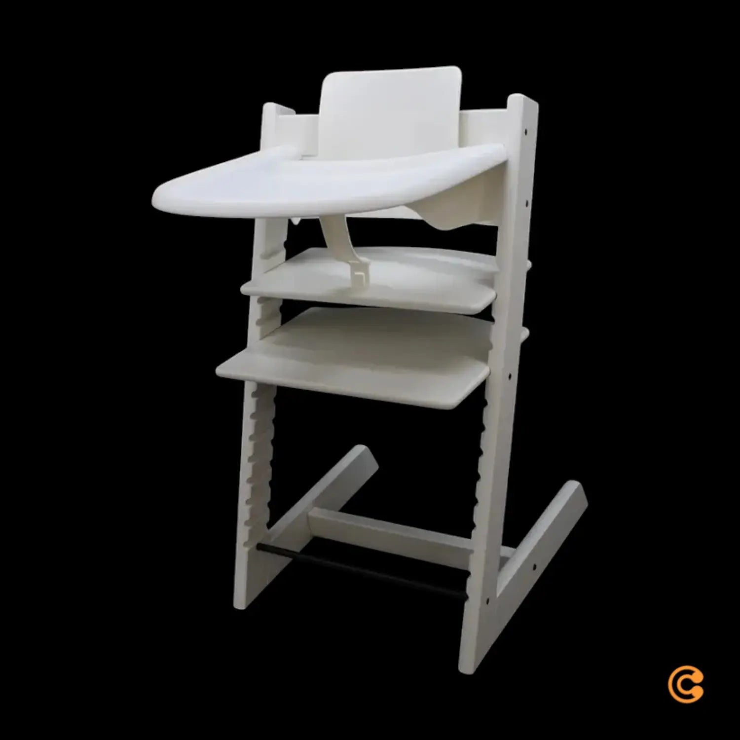 B-Ware Stokke Hochstuhl Set Tripp Trapp Kinderstuhl Weiß Baby Set Tablett Komplettset - 2000587971401