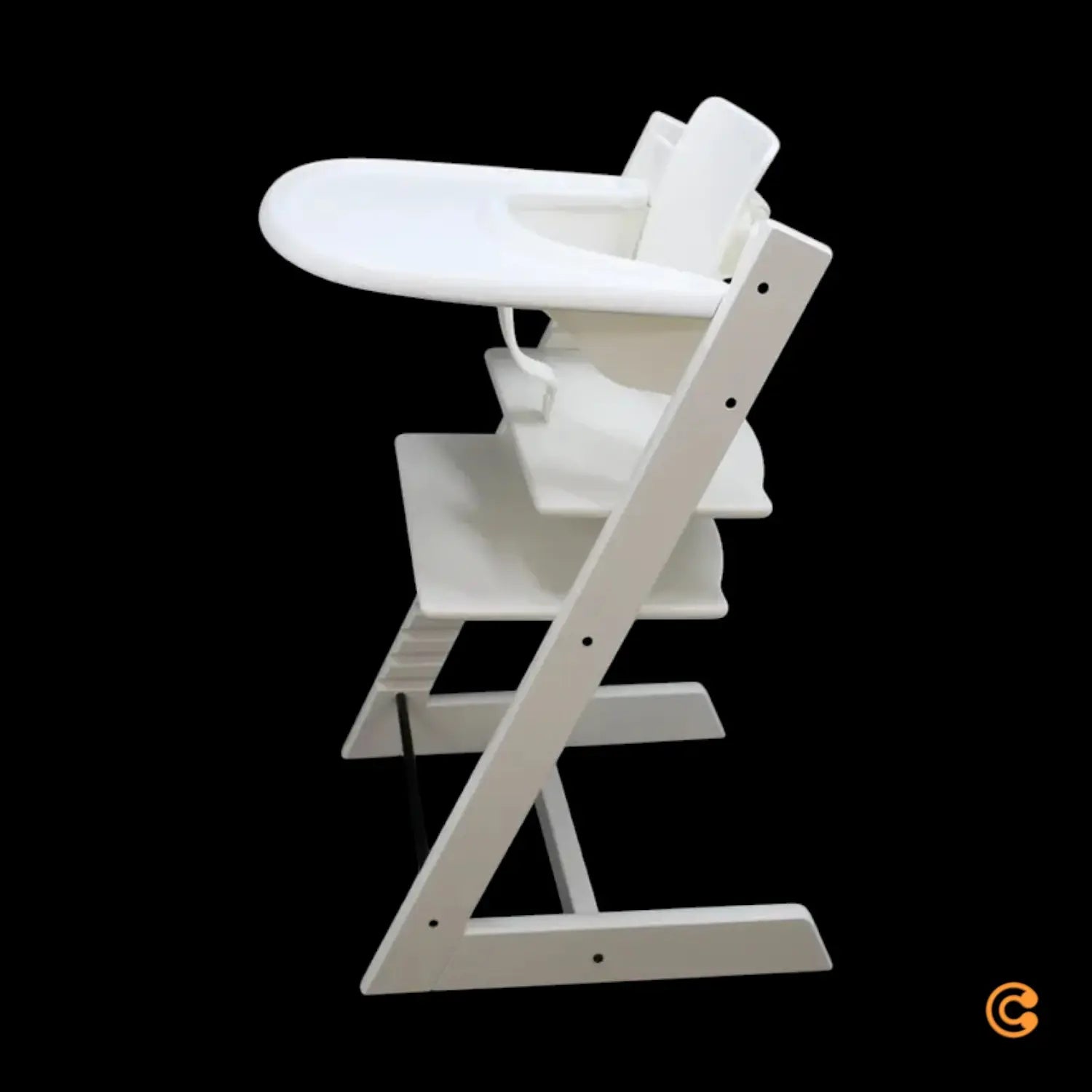 B-Ware Stokke Hochstuhl Set Tripp Trapp Kinderstuhl Weiß Baby Set Tablett Komplettset - 2000587971401