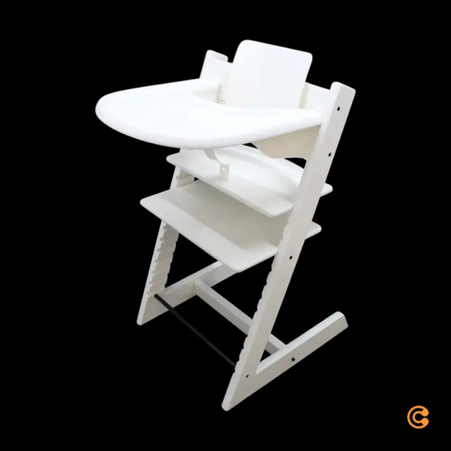 B-Ware Stokke Hochstuhl Set Tripp Trapp Kinderstuhl Weiß Baby Set Tablett Komplettset - 2000587971401